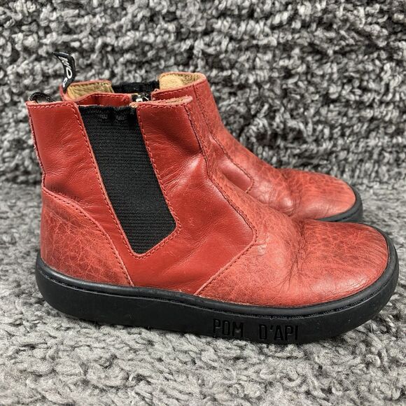 Pom d’Api Red Leather Boot Euro Sz 27 US 10 - Picture 3 of 8